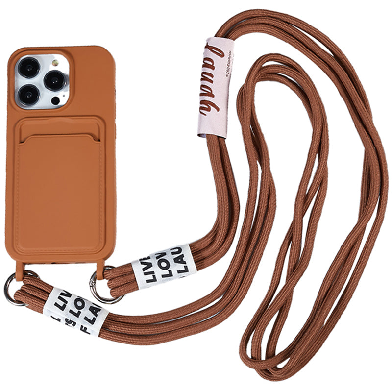 Beskyttende etui til iPhone 14 Pro Anti-drop flydende silikone telefoncover med kortslotstrop Beskyttende etui til iPhone 14 Pro Anti-drop flydende silikone telefoncover med kortslotstrop
